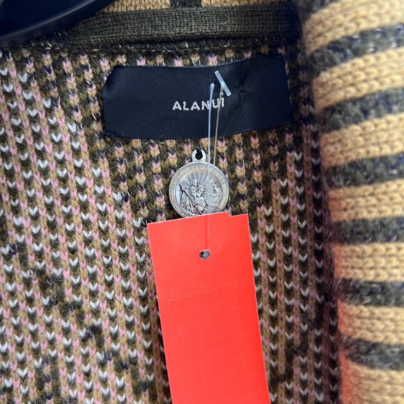 $3590 Alanui Brown Pink Saguaro Lovers Icon Cardigan Belted Sweater size XS - Picture 9 of 10